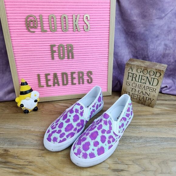 📷☔️🩵Groove Fuchsia & Mint Leopard Print Shoes Size 8 - Picture 2 of 5